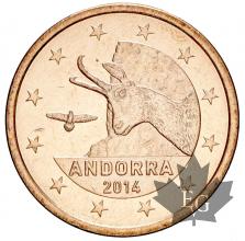 ANDORRA-2014-5 CENTIME-FDC