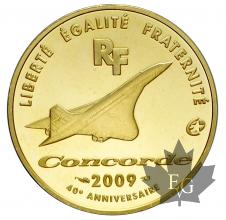 FRANCE-2009-50 EURO OR-CONCORDE-PROOF