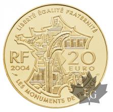 FRANCE-2004-20 EURO OR-PROOF AVIGNON ET LE PALAIS DE PAPES