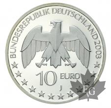 ALLEMAGNE-2003-10 EURO ARGENT-JUSTUS VON LIEBIG-PROOF