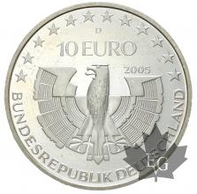 ALLEMAGNE-2005-10 EURO ARGENT-BAYERISCHER WALD-FDC