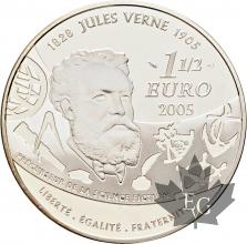 FRANCE-2005-1-Euro-1/2-De-la-Terre-a-la-Lune-Verne-PROOF-BE