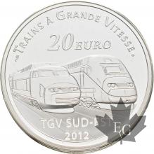 FRANCE-2012-20-Euro-Gare de Lyon-TGV-PIEFORT-PROOF-BE