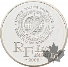 FRANCE-2008-1-Euro-1/2-TERRE-ADELIE-PROOF-BE