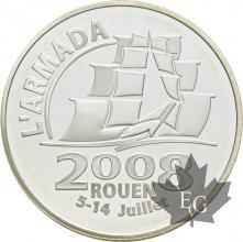 FRANCE-2008-1-Euro-1/2-L&#039;ARMADA- ROUEN-PROOF-BE