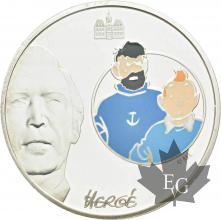 FRANCE-2007-1-Euro-1/2-TINTIN-&amp;-LE-CAPITAINE-HADDOCK-PROOF-BE