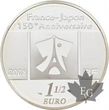 FRANCE-2008-1-Euro-1/2-KANEI-THUHO-PROOF-BE