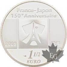 FRANCE-2008-1-Euro-1/2-CAPITALES-PROOF-BE