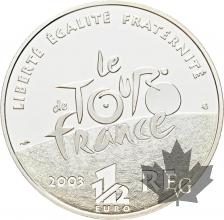 FRANCE-2003-1-Euro-1/2-Centenaire-Tour-de-France-PROOF-BE