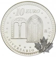 ESPAGNE-10-EURO-8-Reales-V-Anniversaire-de-l&#039;Euro-PROOF-BE