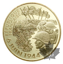 FRANCE-2004-20 EURO OR-PROOF DEBARQUEMENT 6 juin 1944