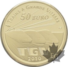FRANCE-2010-50 EURO OR-TGV LILLE-PROOF