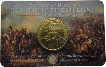 BELGIQUE-2015-2.5 EURO-LA BATAILLE DE WATERLOO-FDC