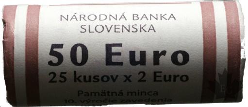 SLOVAQUIE-2012-2 EURO COMMEMORATIVE-ROULEAU-25 X
