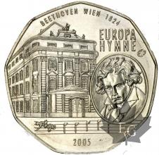 AUTRICHE-2005-5 EURO Beethoven-ARGENT