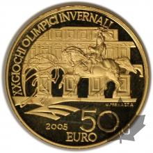 ITALIE-2005 - 50€ or - Jeux olympiques 1° émission