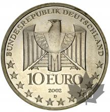 ALLEMAGNE-2002-10 EURO ARGENT