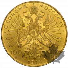 Autriche - 100 Corone or 1915 - Restrike