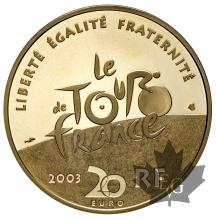 France-20 euro or 2003-TOUR DE FRANCE-Typologies mixtes