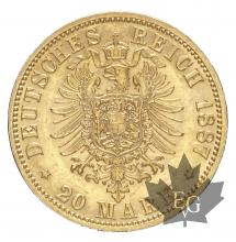 Allemagne- 20 Mark or gold- Whilelm I