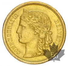 Suisse-20 Francs 1886-1896-Confederation