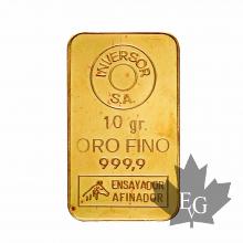 Espagne - lingot or - lingotto  oro - gold ingot - 10 g