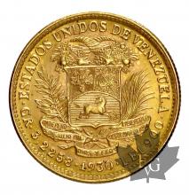 Venezuela-10 Bolivares-gold-BB