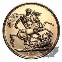 Royaume Uni - souverain or - sovereign gold - sterlina - 2010