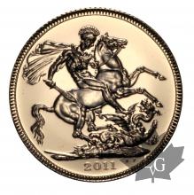 Royaume Uni - souverain or - sovereign gold - sterlina - 2011