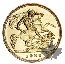 Royaume Uni-demi souverain-1/2souvereign sterlina gold-Elizabeth