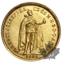 Hongrie-10 Couronnes-or-gold-1892-1912
