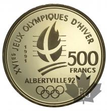 France-500 Francs-1991-Coubertin-Albertville 92