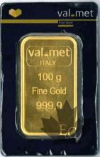 Italie-lingot 100 gr or-gold ingot 100 gr