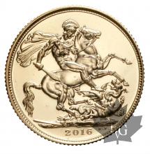 Royaume Uni - souverain or - sovereign gold - sterlina - 2016
