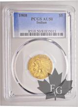 USA- 5 dollars or gold indian head - AU50