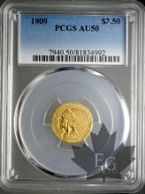 USA- 2 1/2 Dollars or indian head gold-AU50