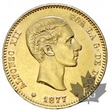 Espagne-Alphonse XII-25 pesetas-1876-1881-or-gold