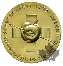 Suisse-1979-médaille en or-Luzern-FDC