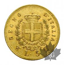 Italie-5 Lire-Vittorio Emanule II-1863-Regno d&#039;Italia