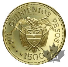 Colombie-1968-1500 PESOS Gold-PROOF