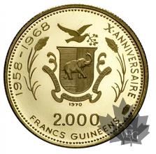 GUINÉE-1969-1970-2000 FRANCS-PROOF