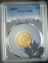 USA- 5 dollars or gold liberty head - AU55