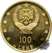 ALBANIE-1968-100 LEKE-PROOF-KM#54.1., 900‰, 3.470 ex.
