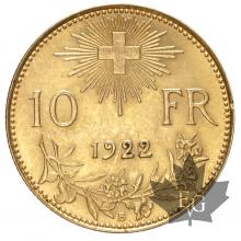 Suisse - 10 francs or gold - dates mixtes