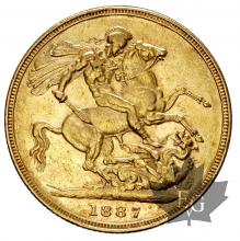 Royaume Uni  - souverain-sovereign-sterlina or gold - Victoria Crown &amp; Veil