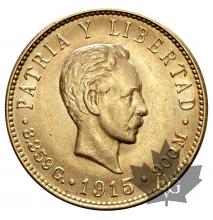 Cuba-5 Pesos or-gold-dates mixtes