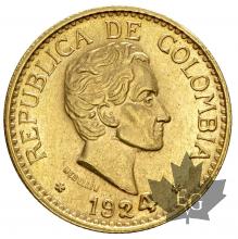 Colombie-5 Pesos-or-gold-SUP-FDC
