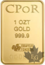 France - lingot 1 once or - 1 oz gold ingot-CPor