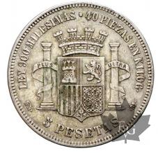 Espagne-5 Pesetas-1870