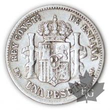 Espagne - 1 peseta plata
